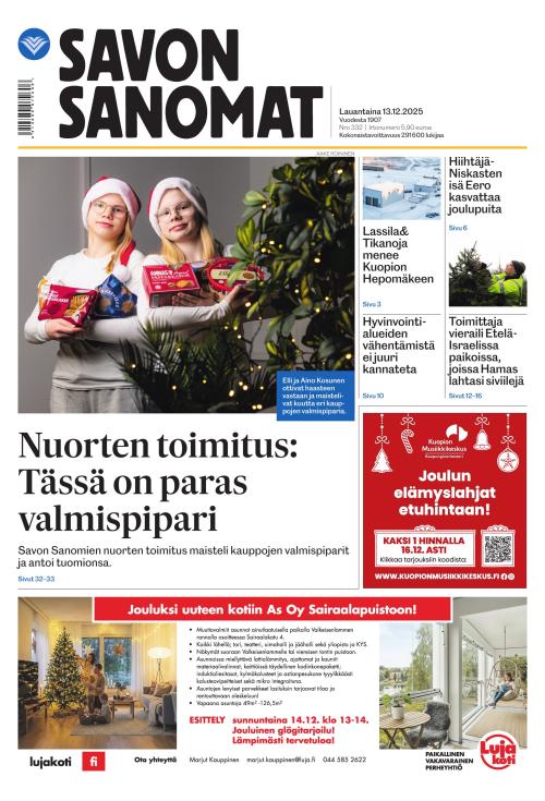 Savon Sanomat 13.12.2025