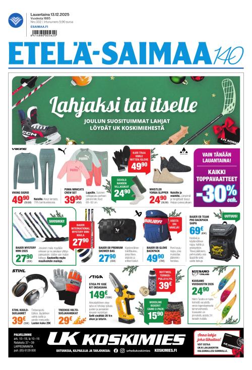 Etelä-Saimaa 13.12.2025