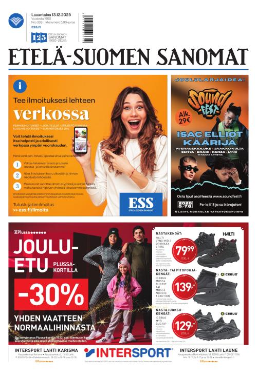 Etelä-Suomen Sanomat 13.12.2025