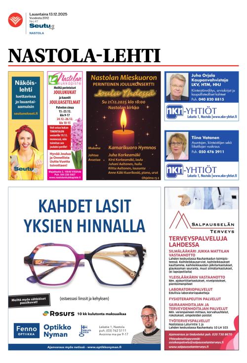 Nastola lehti 13.12.2025