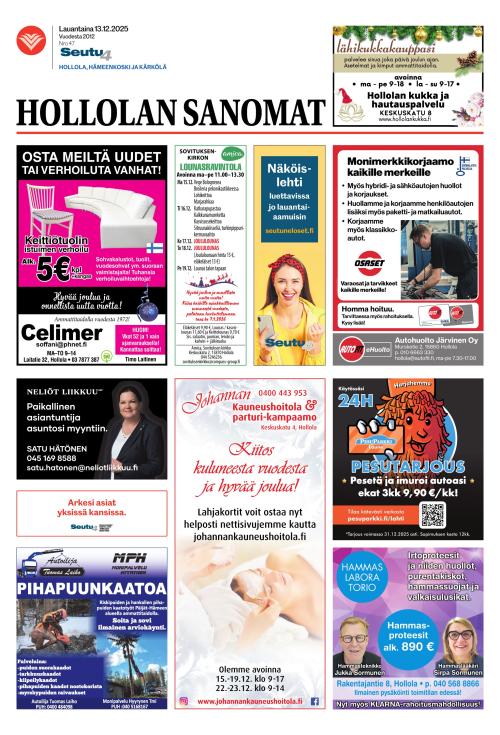 Hollolan Sanomat 13.12.2025