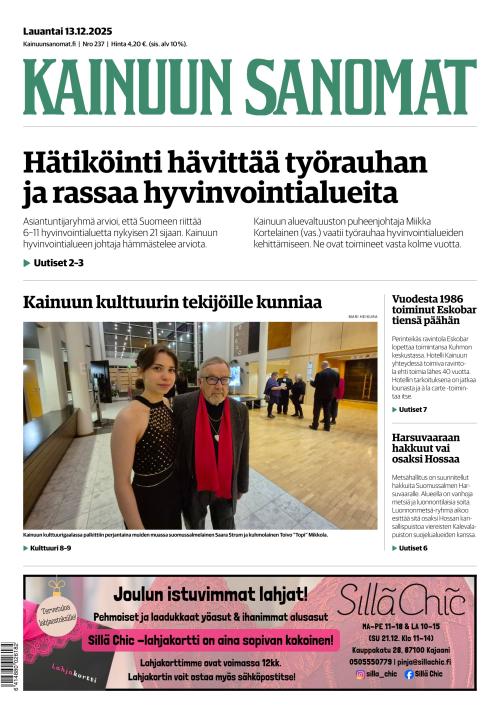 Kainuun Sanomat 13.12.2025