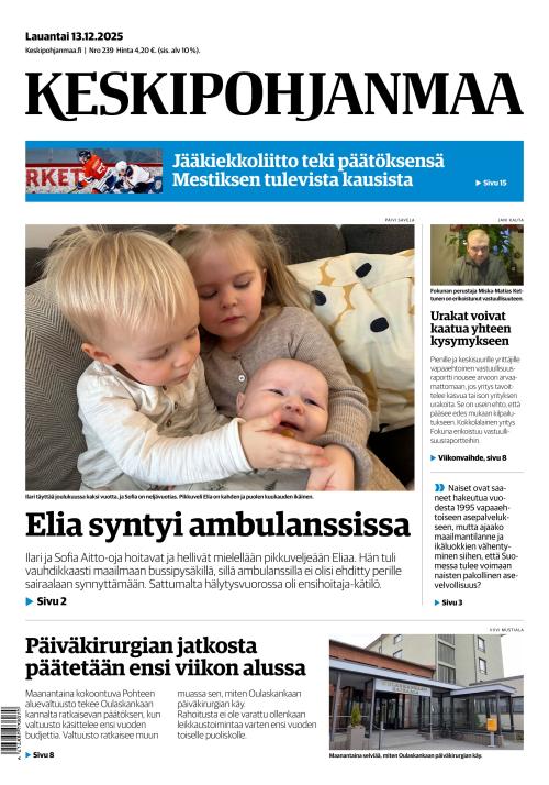 Keskipohjanmaa 13.12.2025