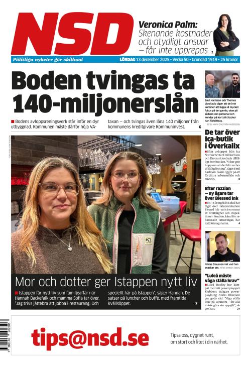 Norrländska Socialdemokraten 13.12.2025