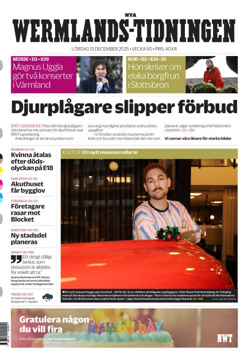 Nya Wermlands-Tidningen 13.12.2025