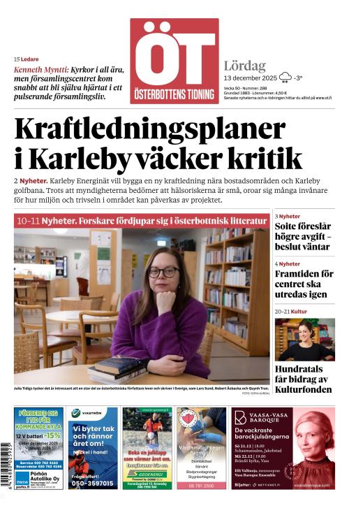Österbottens Tidning 13.12.2025
