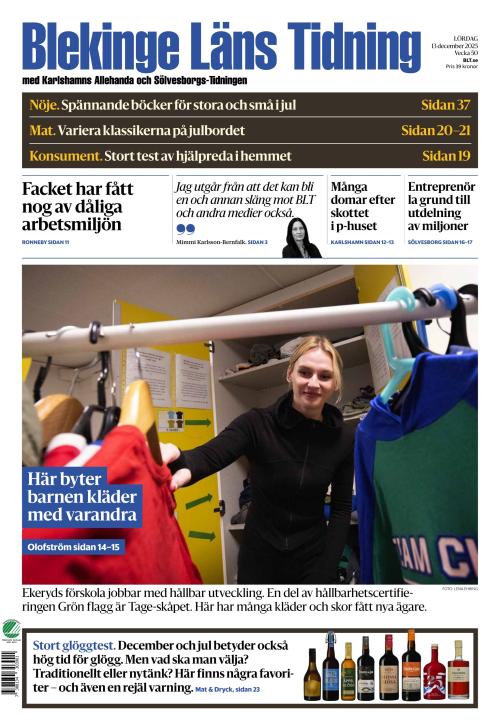 Blekinge Läns Tidning 13.12.2025
