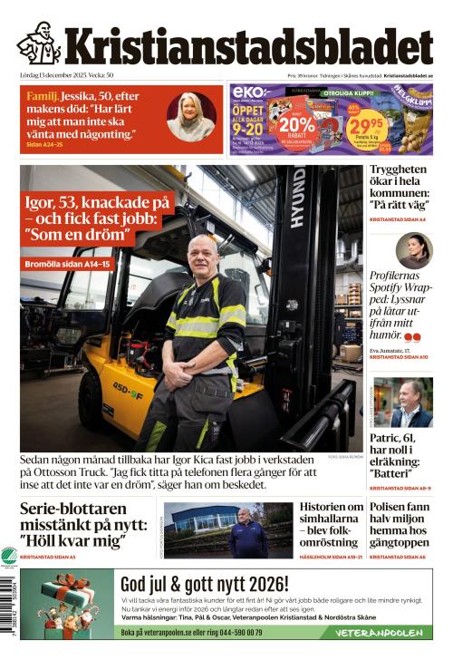 Kristianstadsbladet 13.12.2025