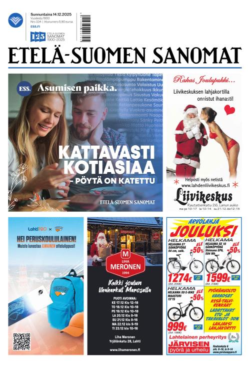 Etelä-Suomen Sanomat 14.12.2025