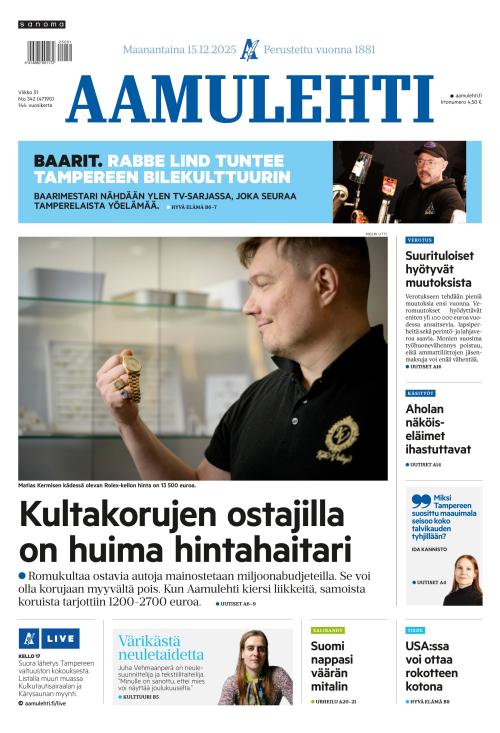 Aamulehti 15.12.2025