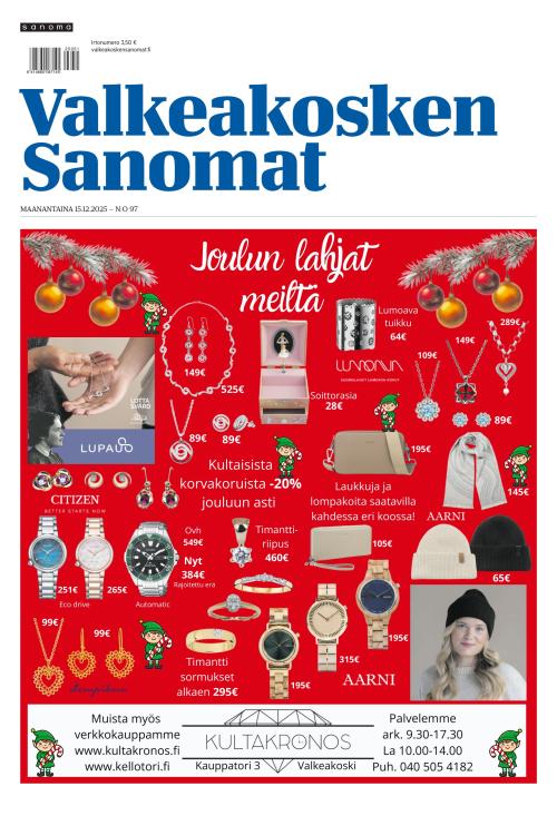 Valkeakosken Sanomat 15.12.2025