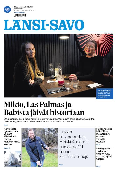 Länsi-Savo 15.12.2025