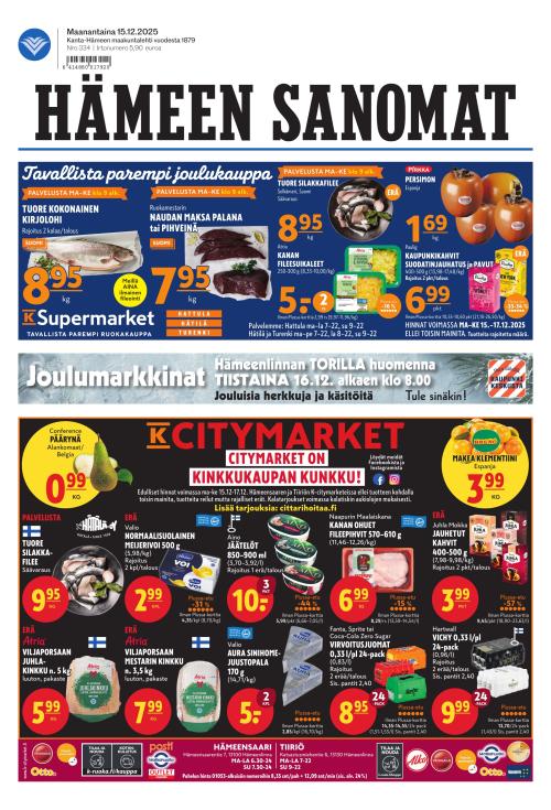 Hämeen Sanomat 15.12.2025