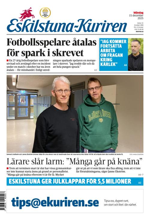 Eskilstuna-Kuriren 15.12.2025