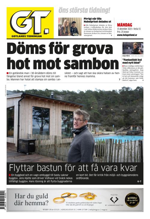 Gotlands Tidningar 15.12.2025