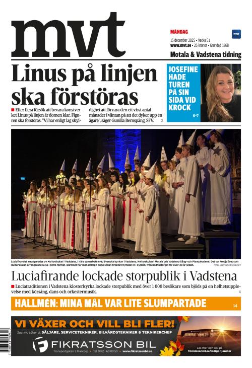 Motala Vadstena Tidning 15.12.2025