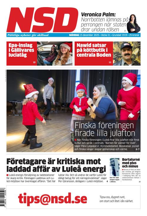Norrländska Socialdemokraten 15.12.2025