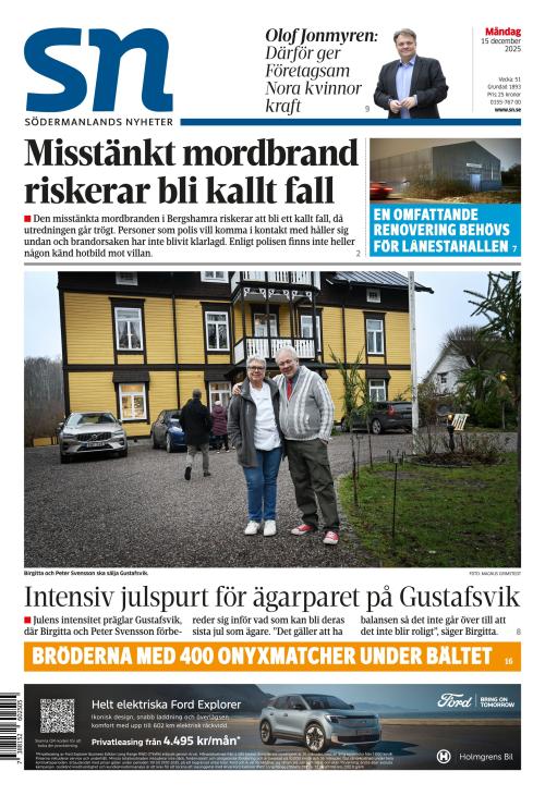Södermanlands Nyheter 15.12.2025