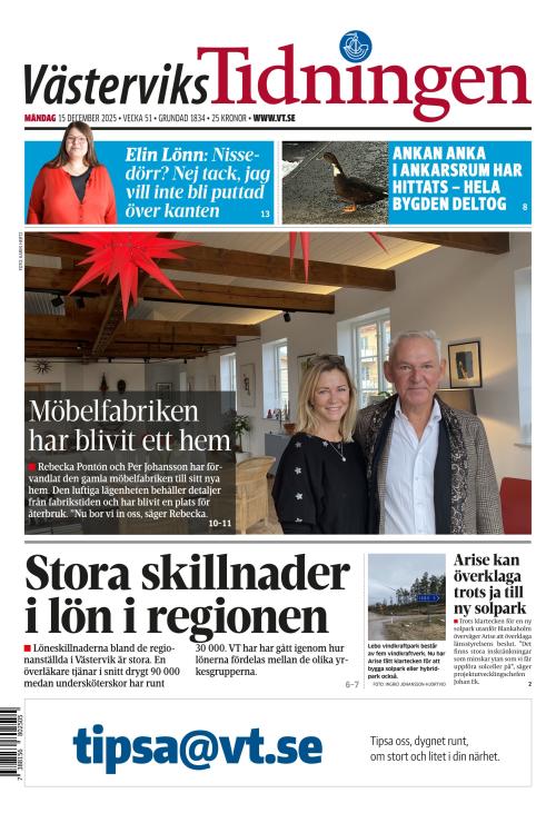 Västerviks-Tidningen 15.12.2025