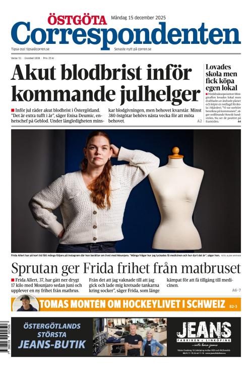 Östgöta Correspondenten 15.12.2025