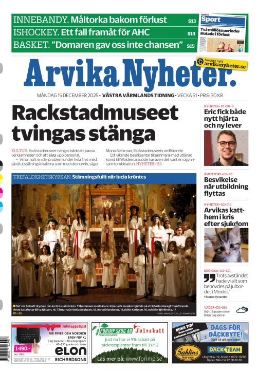 Arvika Nyheter 15.12.2025