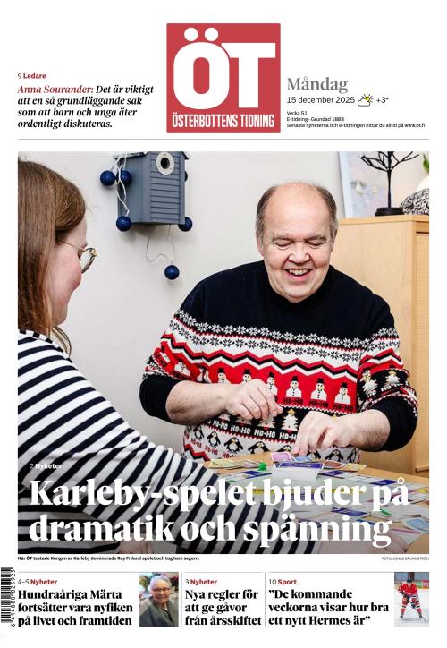 Österbottens Tidning 15.12.2025