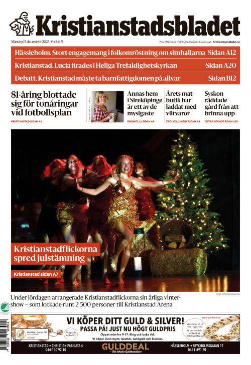 Kristianstadsbladet 15.12.2025