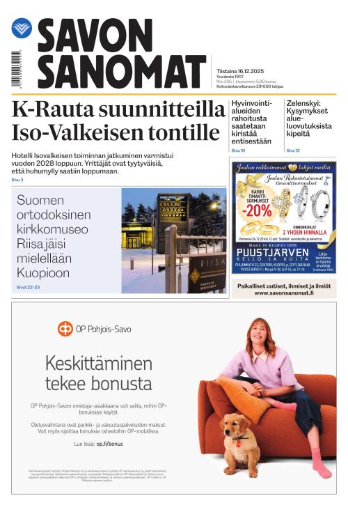 Savon Sanomat 16.12.2025