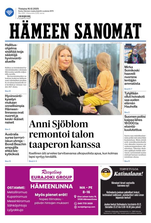 Hämeen Sanomat 16.12.2025