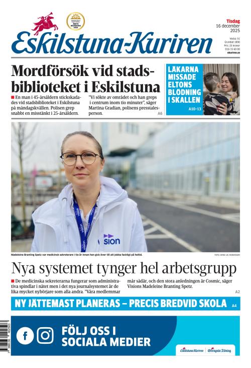 Eskilstuna-Kuriren 16.12.2025