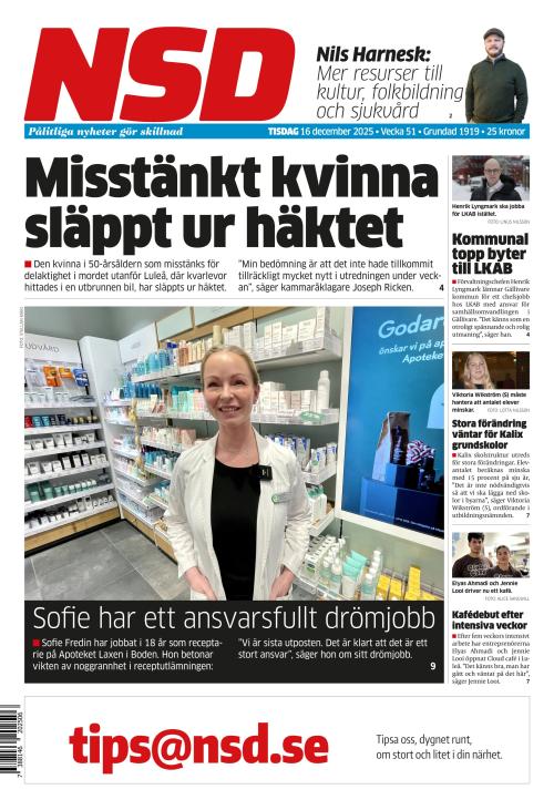 Norrländska Socialdemokraten 16.12.2025
