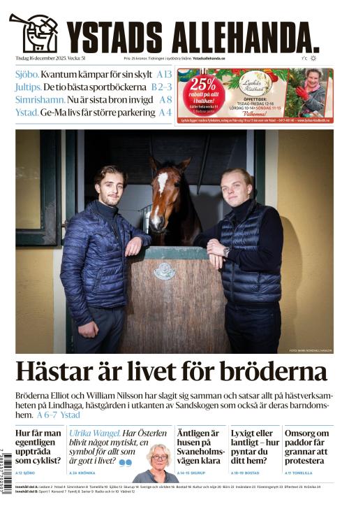 Ystads Allehanda 16.12.2025
