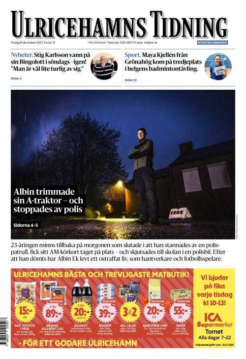 Ulricehamns Tidning 16.12.2025