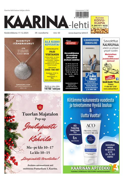 Kaarina-lehti 17.12.2025