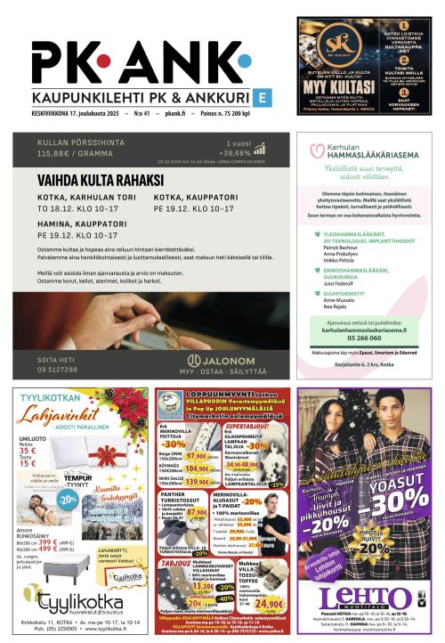 Kaupunkilehti Ankkuri 17.12.2025