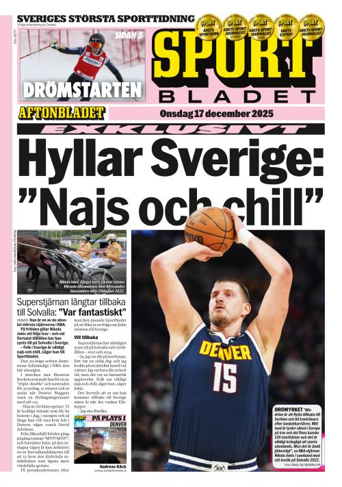 Aftonbladet Sportbladet 17.12.2025