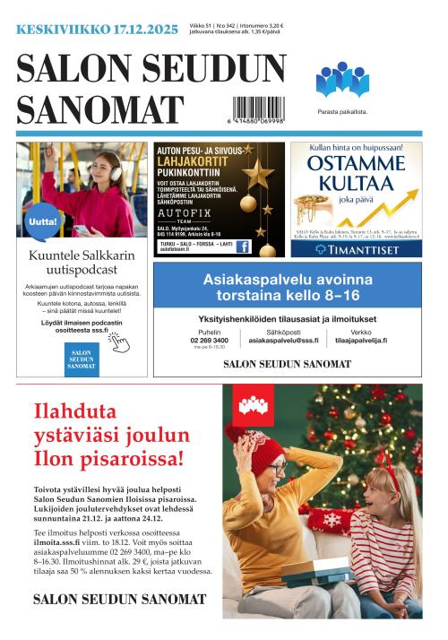 Salon Seudun Sanomat 17.12.2025