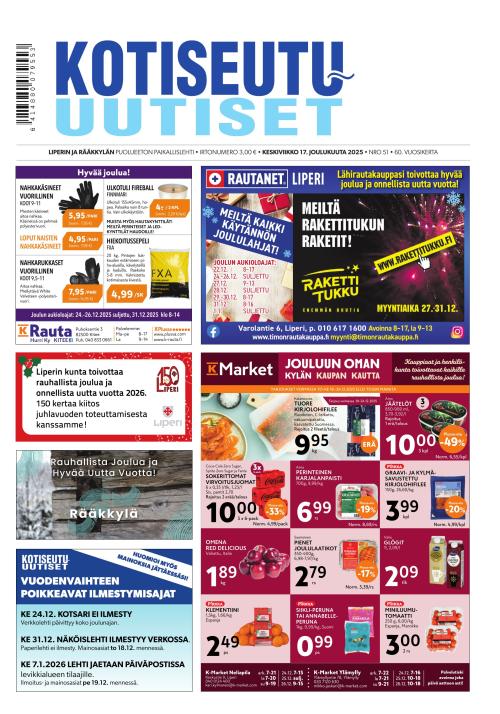 Kotiseutu-uutiset 17.12.2025