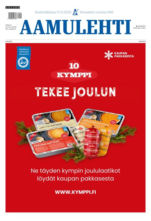 Aamulehti 17.12.2025