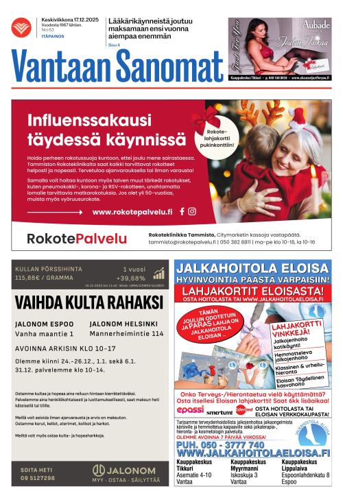 Vantaan Sanomat (Itä) 17.12.2025