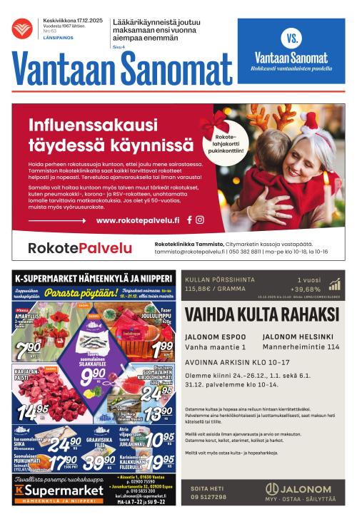 Vantaan Sanomat (Länsi) 17.12.2025