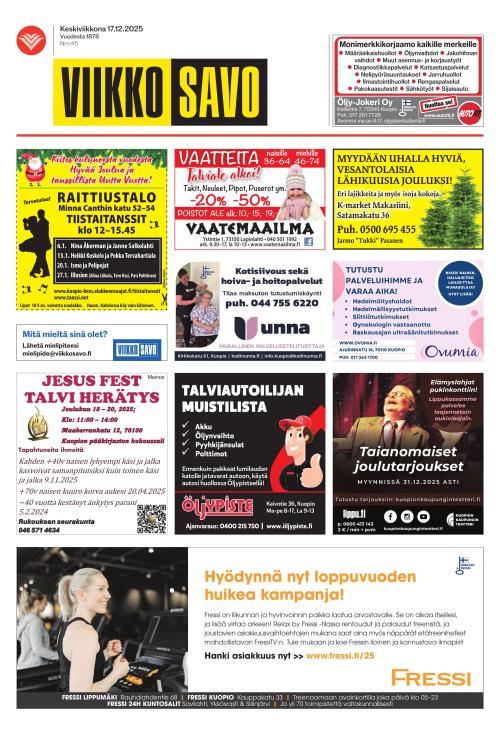 Viikkosavo 17.12.2025