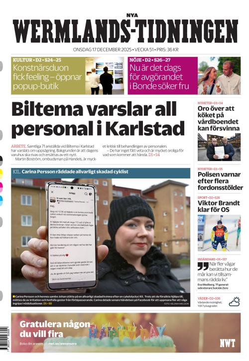 Nya Wermlands-Tidningen 17.12.2025