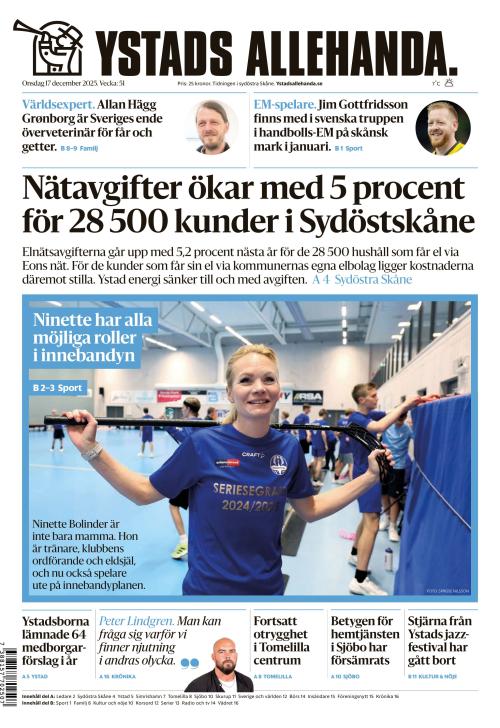 Ystads Allehanda 17.12.2025