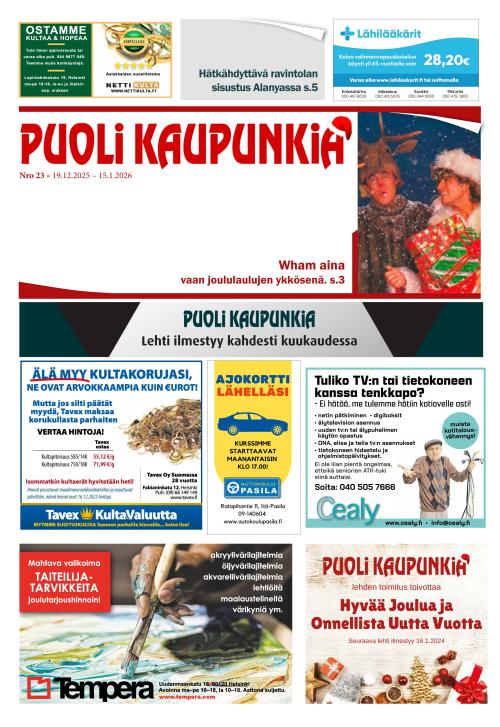 Puoli Kaupunkia Helsinki B 19.12.2025