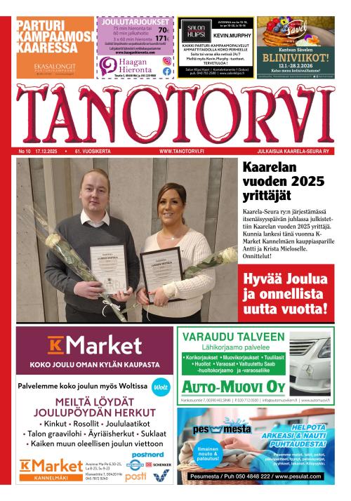 Tanotorvi-lehti 10/2025