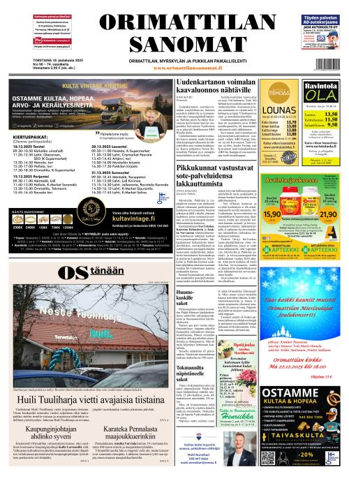 Orimattilan Sanomat 18.12.2025