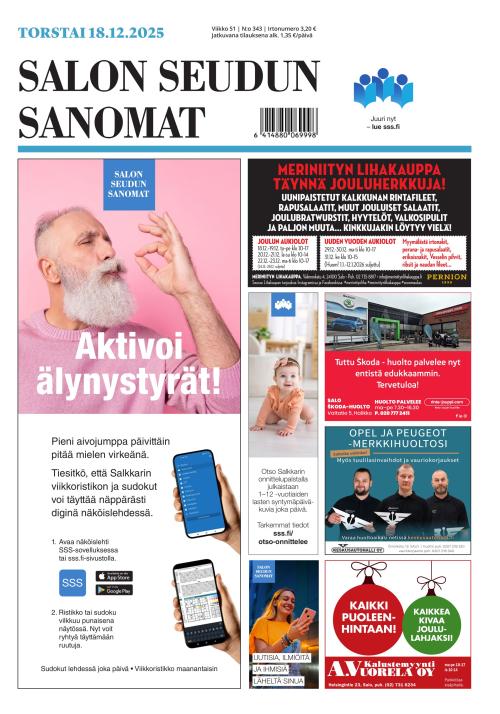 Salon Seudun Sanomat 18.12.2025
