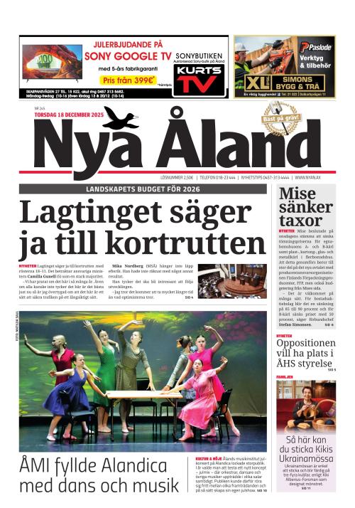 Nya Åland 18.12.2025