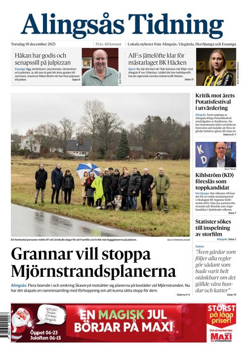 Alingsås Tidning 18.12.2025
